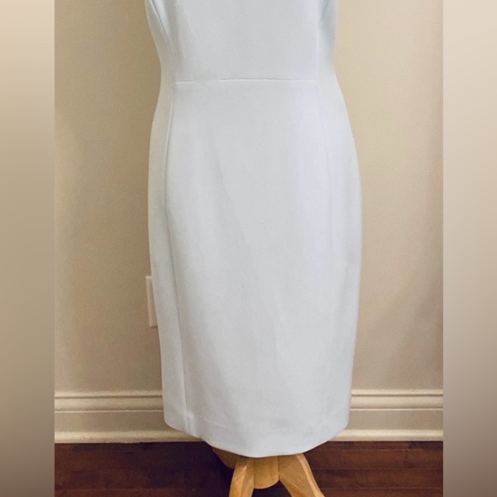 Per Se Light Blue 100% Silk SZ 10 Old Money Quiet Luxury Effortlessly Chic Dress - Picture 3 of 12